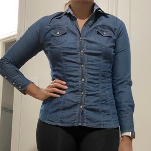 Beautiful blue-jean blouse